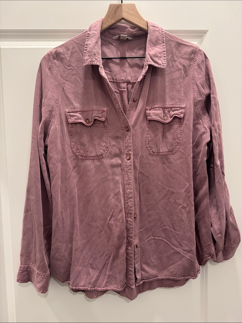 Women's Dusty Rose Button-Down Shirt